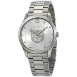 Gucci G Timeless Silver Dial Silver Steel Strap Watch For Women - YA1264095 Buy Now By Gucci