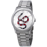 Gucci G Timeless Silver Dial Silver Steel Strap Watch For Women - YA1264076 Buy Now By Gucci