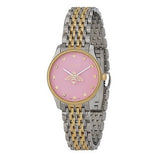 Gucci G Timeless Quartz Pink Dial Two Tone Steel Strap Watch For Women - YA1265030 Buy Now By Gucci