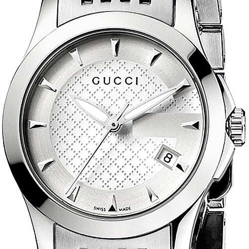 Gucci G Timeless Silver Dial Silver Steel Strap Watch For Women - YA126501 Buy Now By Gucci