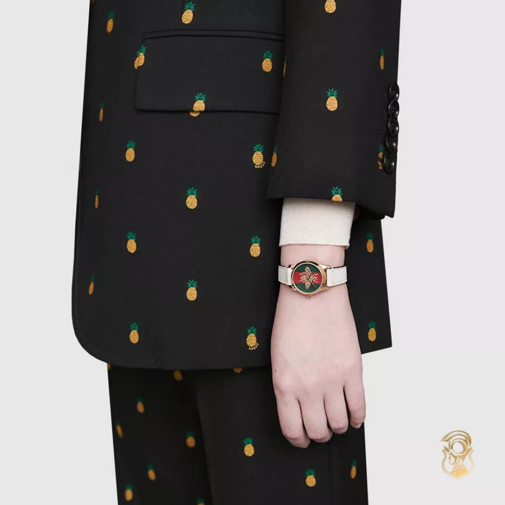 Gucci G Timeless Quartz Red & Green Dial Beige Leather Strap Watch For Women - YA1265009 Buy Now By Gucci