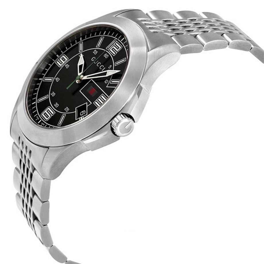 Gucci G Timeless Black Dial Silver Steel Strap Watch For Men - YA126201 Buy Now By Gucci