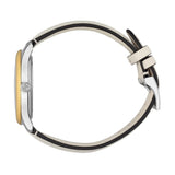 Gucci G Timeless Automatic Silver Dial Beige Leather Strap Watch For Men - YA126348 Buy Now By Gucci