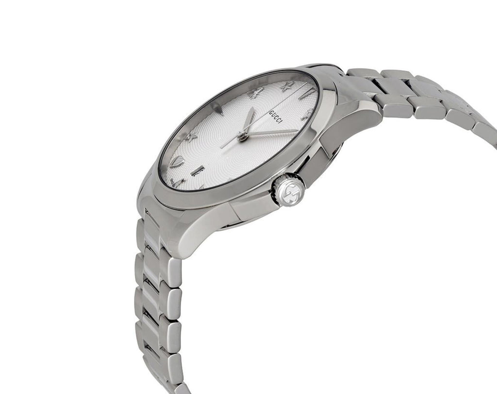 Gucci G Timeless Silver Dial Silver Steel Strap Watch For Women - YA1264028 Buy Now By Gucci