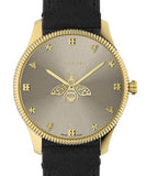 Gucci G Timeless Quartz Silver Dial Black Leather Strap Watch For Women - YA1264181 Buy Now By Gucci