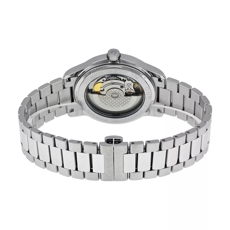 Gucci G Timeless Automatic Brown Dial Silver Steel Strap Watch For Women - YA126431A Buy Now By Gucci