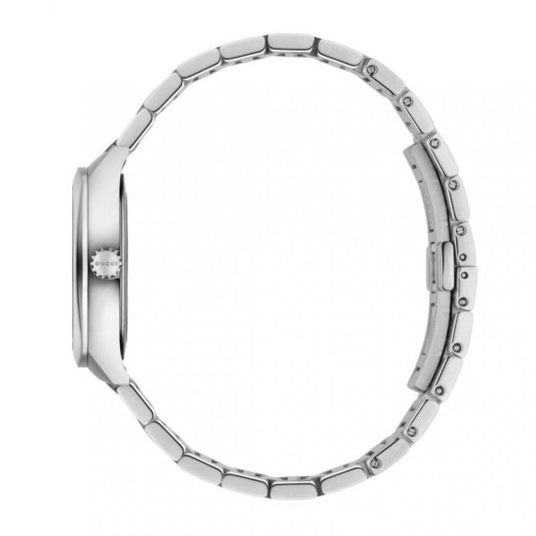 Gucci G Frame Quartz Diamonds Silver Dial Silver Steel Strap Watch For Women - YA142504 Buy Now By Gucci