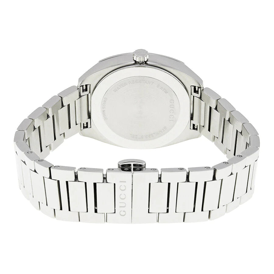Gucci G Frame Quartz Diamonds Silver Dial Silver Steel Strap Watch For Women - YA142504 Buy Now By Gucci
