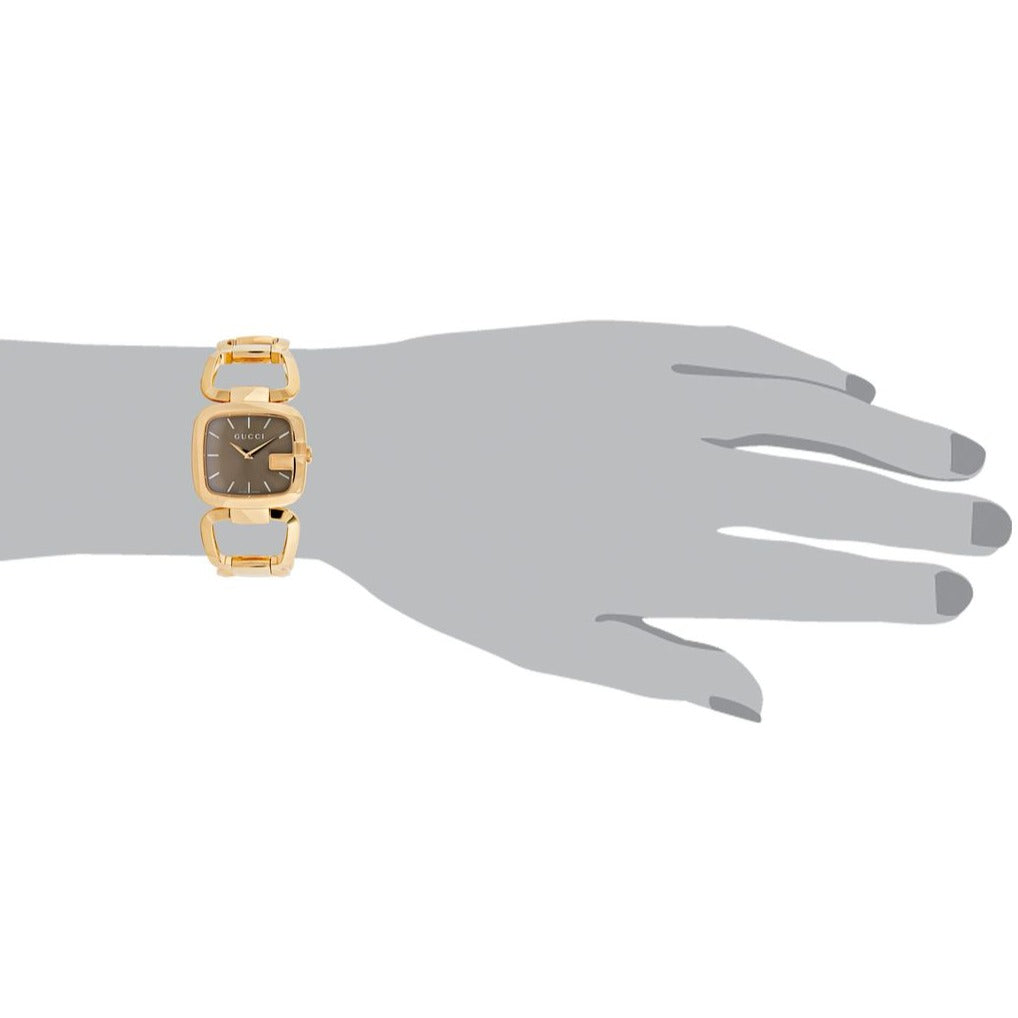 Gucci G Gucci Brown Dial Rose Gold Steel Strap Watch For Women - YA125408 Buy Now By Gucci