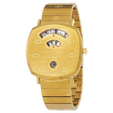 Gucci Grip Quartz Yellow Gold Dial Gold Steel Strap Unisex Watch - YA157409 Buy Now By Gucci