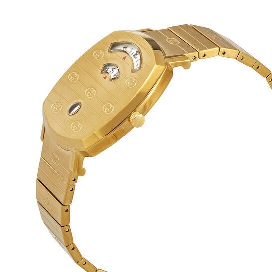 Gucci Grip Quartz Yellow Gold Dial Gold Steel Strap Unisex Watch - YA157409 Buy Now By Gucci