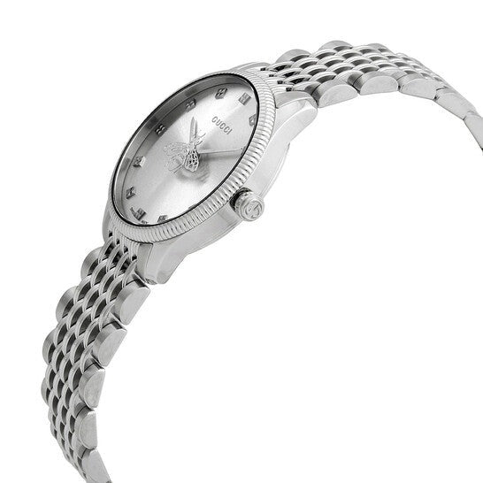 Gucci G Timeless Quartz Silver Dial Silver Steel Strap Watch For Women - YA1265019 Buy Now By Gucci