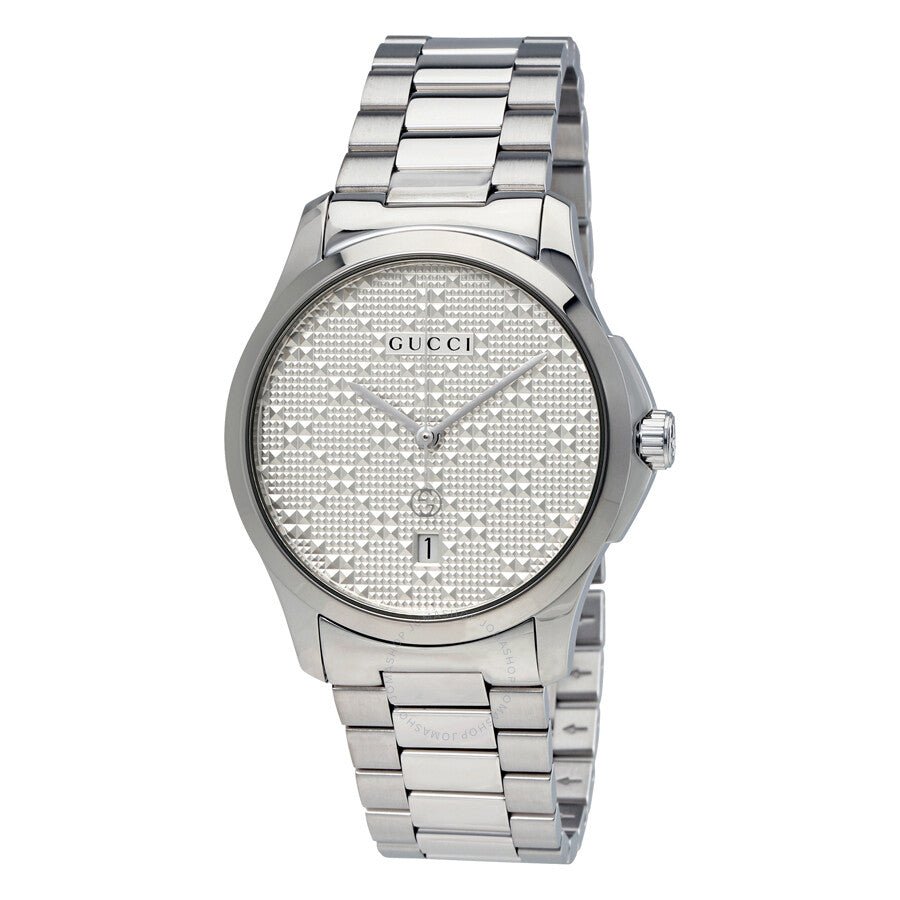 Gucci G Timeless Quartz Silver Dial Silver Steel Strap Watch For Women - YA126459 Buy Now By Gucci