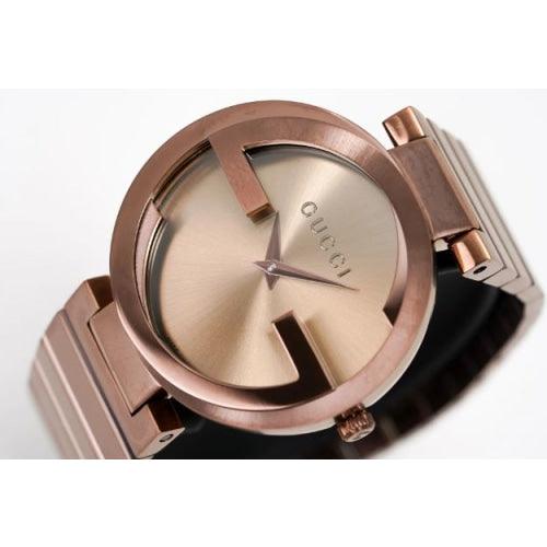 Gucci Interlocking G Quartz Brown Dial Brown Steel Strap Watch for Women - YA133317 Buy Now By Gucci