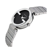 Gucci Interlocking G Quartz Black Dial Black Steel Strap Watch For Women - YA133502 Buy Now By Gucci