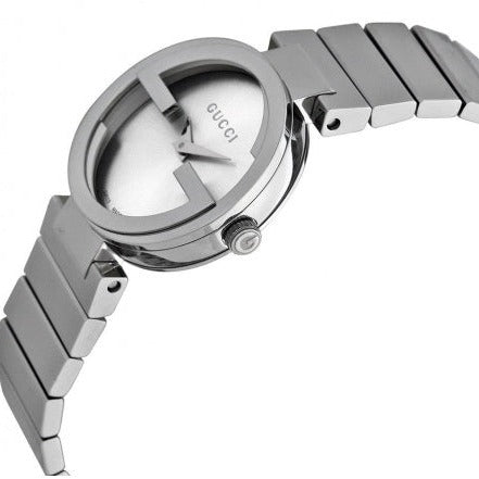 Gucci G Interlocking Silver Dial Silver Steel Strap Watch For Women - YA133503 Buy Now By Gucci