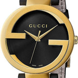 Gucci Interlocking Special Edition Grammy Black Dial Black Leather Strap Watch For Men - YA133208 Buy Now By Gucci