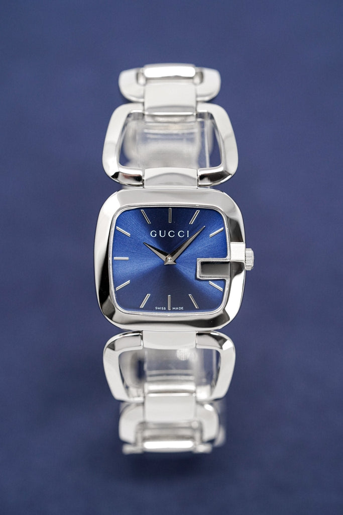 Gucci G Gucci Blue Dial Silver Steel Strap Watch For Women - YA125405 Buy Now By Gucci