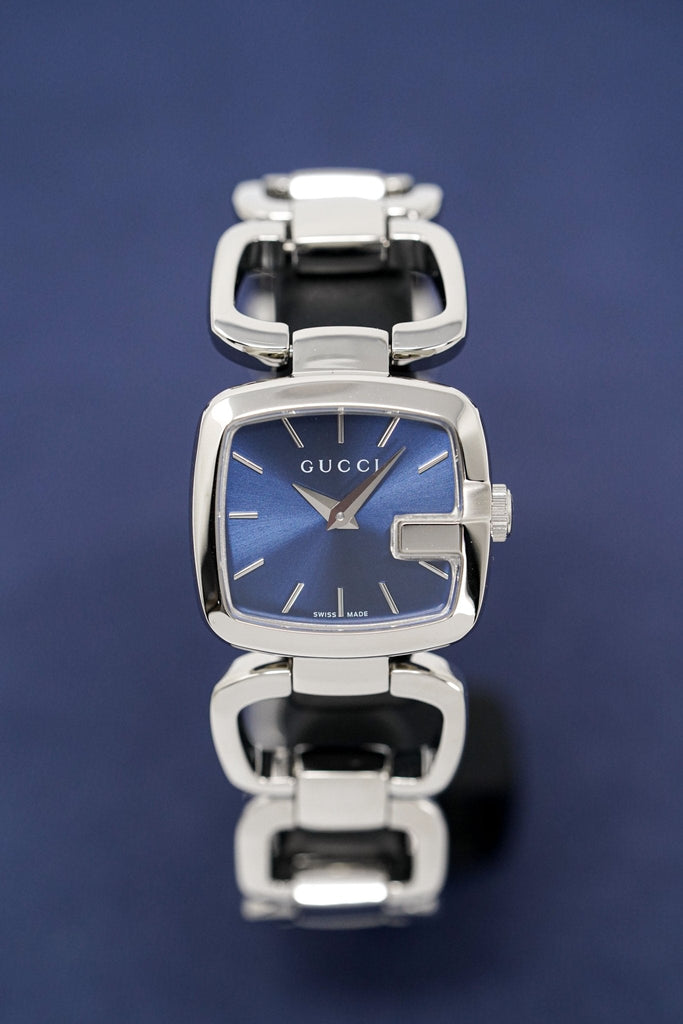 Gucci G Gucci Blue Dial Silver Steel Strap Watch For Women - YA125405 Buy Now By Gucci