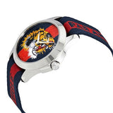 Gucci G Timless Le Marche Des Merveilles Blue & Red Dial Blue & Red Nylon Strap Unisex Watch - YA126495 Buy Now By Gucci