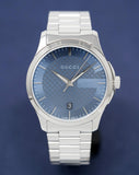 Gucci G Timeless Blue Dial Silver Steel Strap Watch For Men - YA126440 Buy Now By Gucci