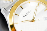 Gucci G Timeless Silver Dial Two Tone Steel Strap Watch For Men - YA126409 Buy Now By Gucci