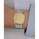 Gucci 25H Quartz Gold Dial Silver Steel Strap Watch for Men - YA163405 Buy Now By Gucci