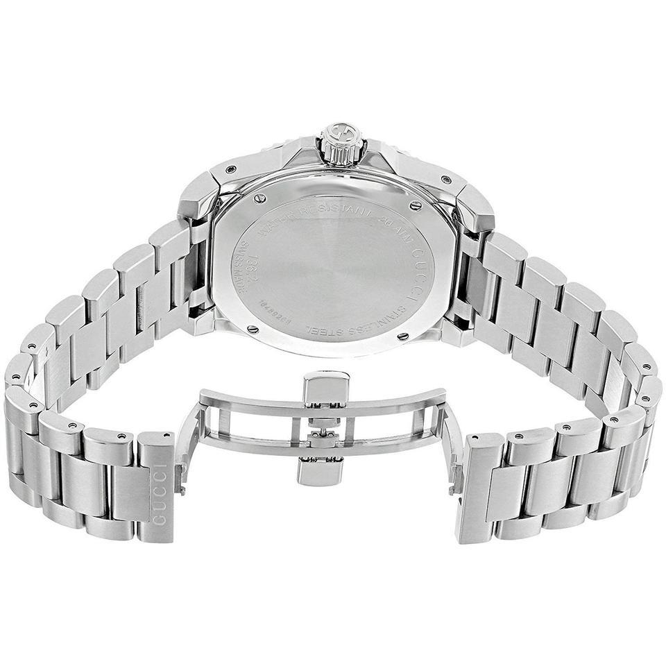 Gucci Dive Snake Black Dial Silver Steel Strap Watch For Men - YA136218 Buy Now By Gucci