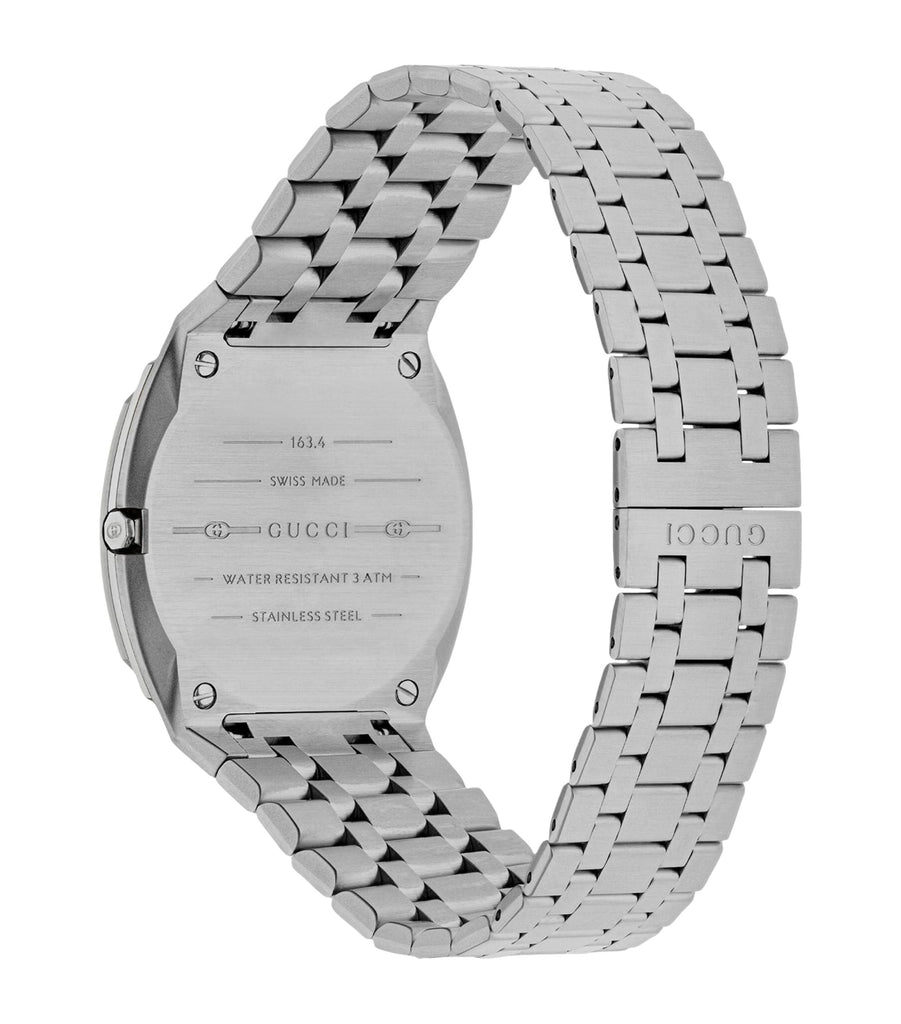 Gucci 25H Quartz Diamonds Silver Dial Silver Steel Strap Watch for Women - YA163401 Buy Now By Gucci