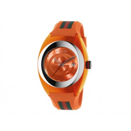 Gucci Sync XXL Quartz Orange Dial Orange Rubber Strap Unisex Watch - YA137108 Buy Now By Gucci