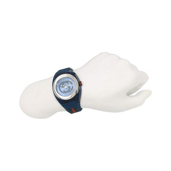 Gucci Sync Quartz Blue Dial Blue Rubber Strap Watch For Men - YA137304 Buy Now By Gucci