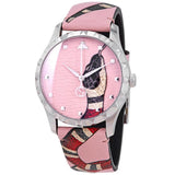 Gucci G Timeless Pink Dial Pink Leather Strap Watch For Women - YA1264083 Buy Now By Gucci
