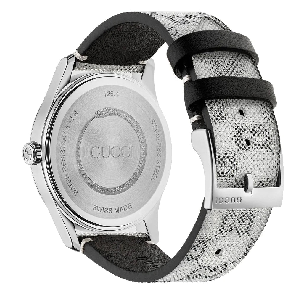 Gucci G Timeless Quartz Grey Dial Grey Leather Strap Watch For Men - YA1264058 Buy Now By Gucci