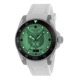 Gucci Dive Tiger White Dial White Rubber Strap Watch For Men - YA136329 Buy Now By Gucci