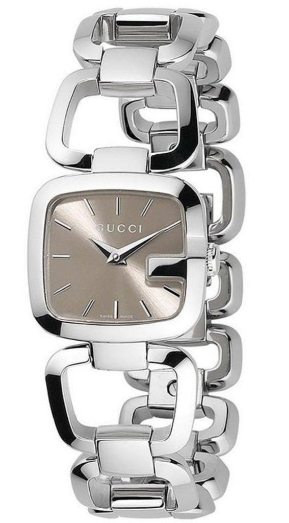 Gucci G Gucci Brown Dial Silver Steel Strap Watch For Women - YA125507 Buy Now By Gucci