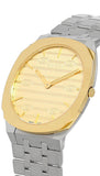 Gucci 25H Quartz Gold Dial Silver Steel Strap Watch for Women - YA163403 Buy Now By Gucci