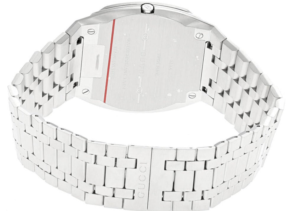 Gucci 25H Quartz Silver Dial Silver Steel Strap Unisex Watch - YA163407 Buy Now By Gucci