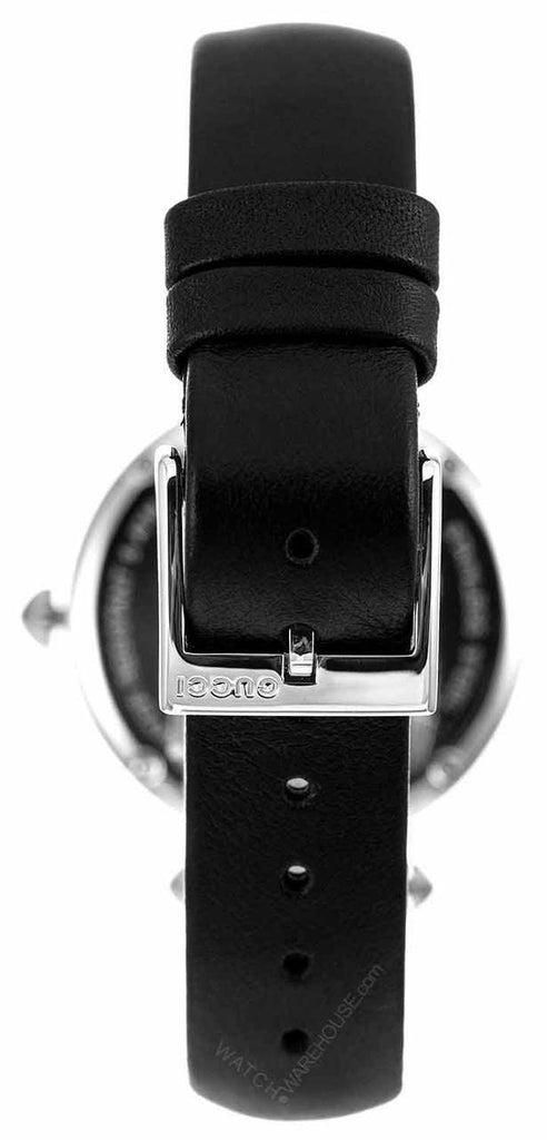 Gucci Diamantissima Diamonds Black Dial Black Leather Strap Watch For Women - YA141403 Buy Now By Gucci