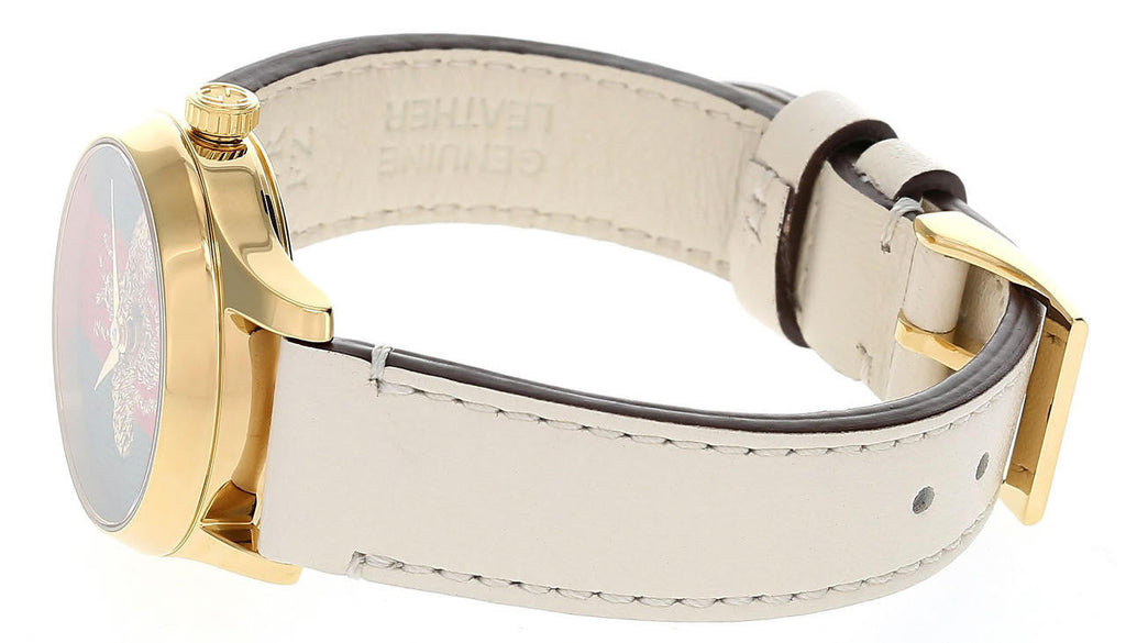 Gucci G Timeless Quartz Red & Green Dial Beige Leather Strap Watch For Women - YA1265009 Buy Now By Gucci