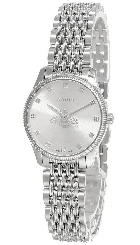 Gucci G Timeless Quartz Silver Dial Silver Steel Strap Watch For Women - YA1265019 Buy Now By Gucci