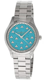 Gucci G Timeless Quartz Turquoise Dial Silver Steel Strap Unisex Watch - YA1265044 Buy Now By Gucci