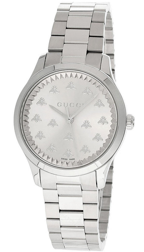 Gucci G Timeless Quartz Silver Dial Silver Steel Strap Watch for Men - YA1265031 Buy Now By Gucci