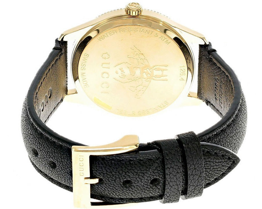 Gucci G Timeless Quartz Silver Dial Black Leather Strap Watch For Women - YA1264181 Buy Now By Gucci