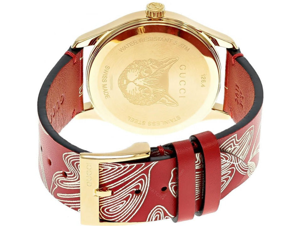 Gucci G Timeless Quartz Red Dial Red Leather Strap Watch For Women - YA1264054 Buy Now By Gucci
