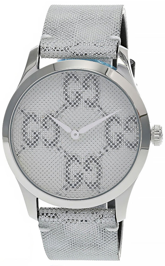 Gucci G Timeless Quartz Grey Dial Grey Leather Strap Watch For Men - YA1264058 Buy Now By Gucci