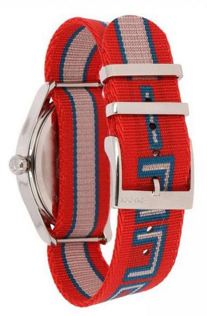 Gucci G Timeless Quartz Red Dial Two Tone NATO Strap Watch For Men - YA1264070 Buy Now By Gucci
