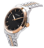 Gucci G Timeless Black Dial Two Tone Steel Strap Watch For Women - YA126512 Buy Now By Gucci