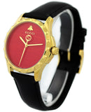 Gucci G Timeless Coral Red Dial Black Leather Strap Watch For Men - YA126464 Buy Now By Gucci