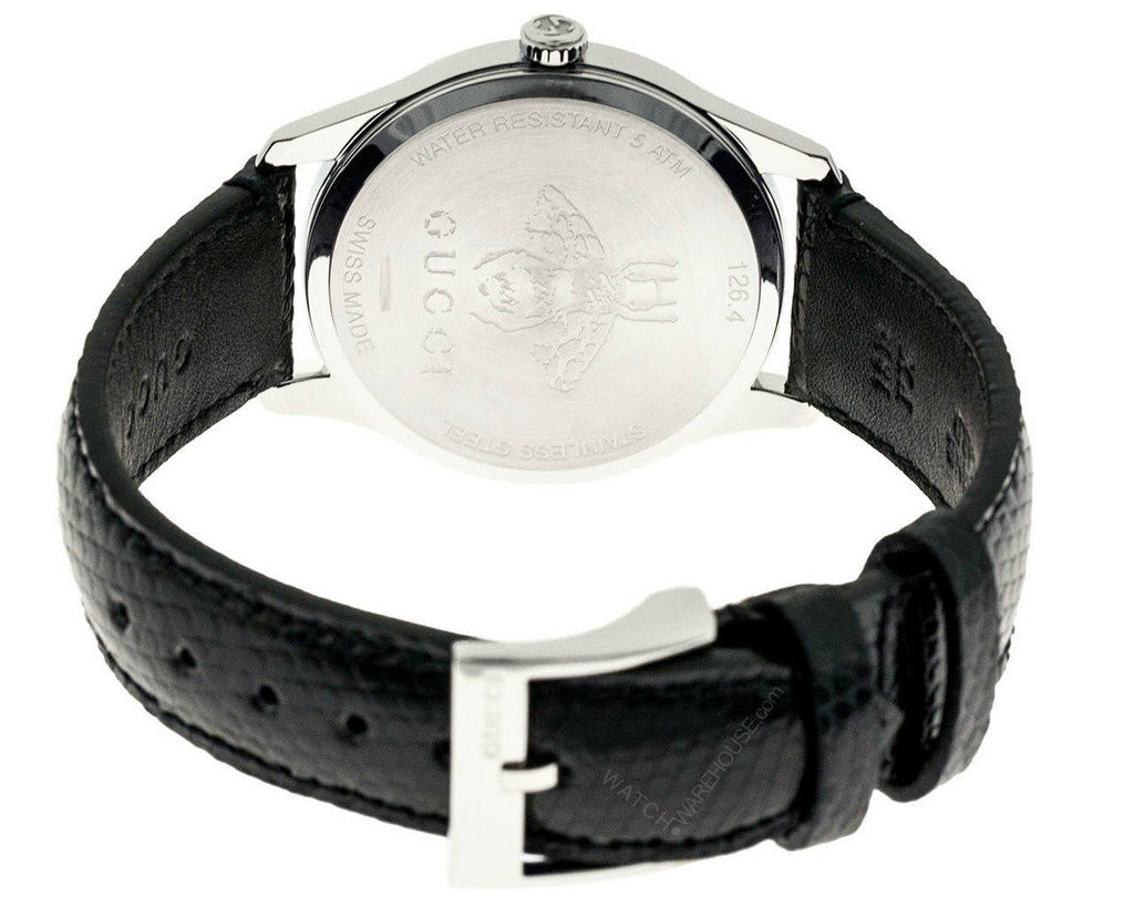 Gucci G-Timeless Moonphase Black Dial Black Leather Strap Watch For Men - YA1264045 Buy Now By Gucci