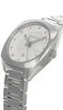 Gucci G Frame Quartz Diamonds Silver Dial Silver Steel Strap Watch For Women - YA142504 Buy Now By Gucci